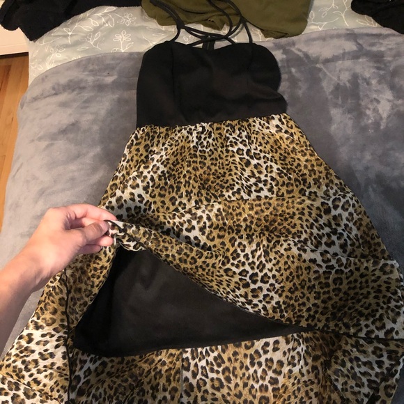 Black and cheetah dress - Picture 4 of 4